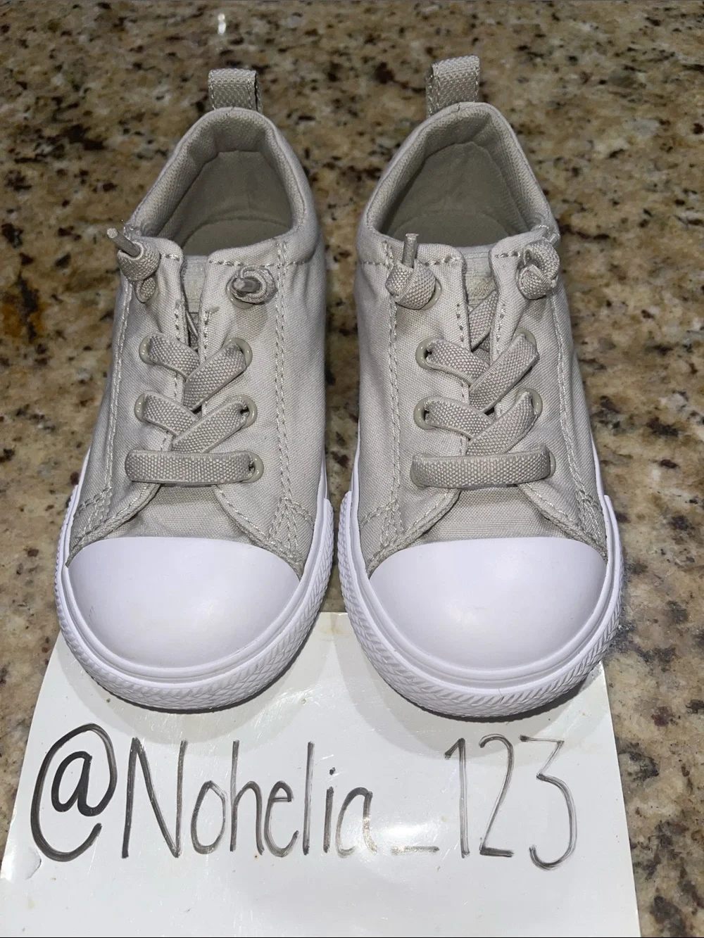 Kids Converse in Light Taupe